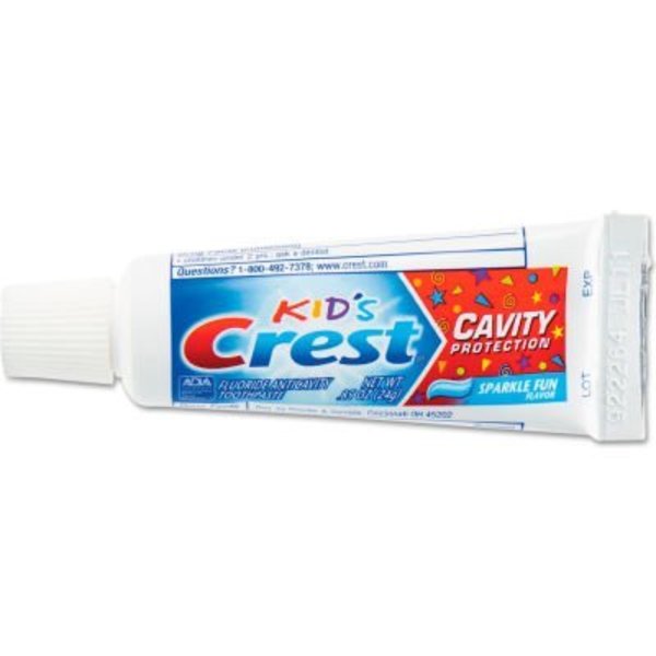 Procter & Gamble Kids' Sparkle Toothpaste, Blue, Bubblegum Flavor, 0.85 Oz, 72/Ct 40159CT
